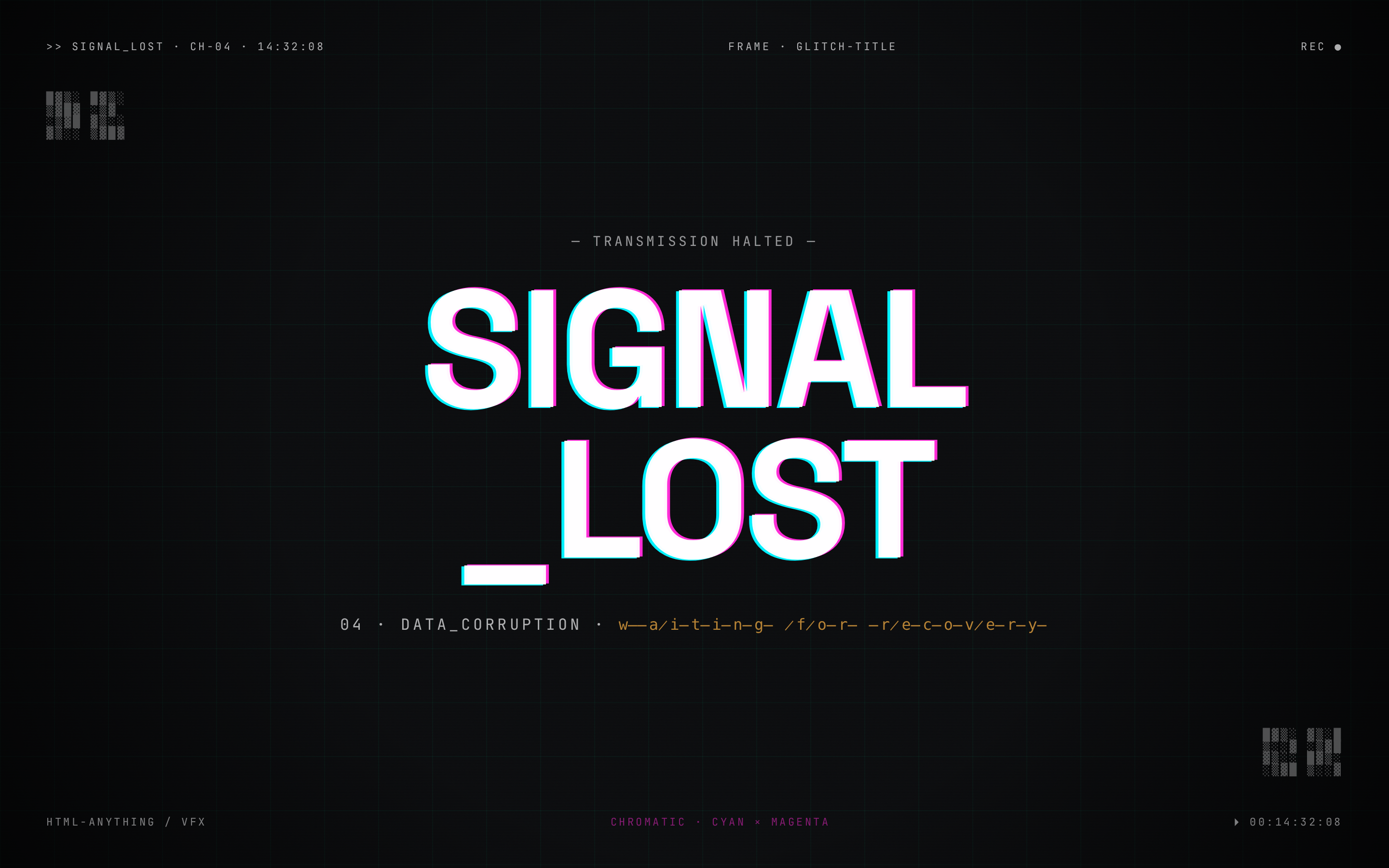 Glitch Title Frame preview